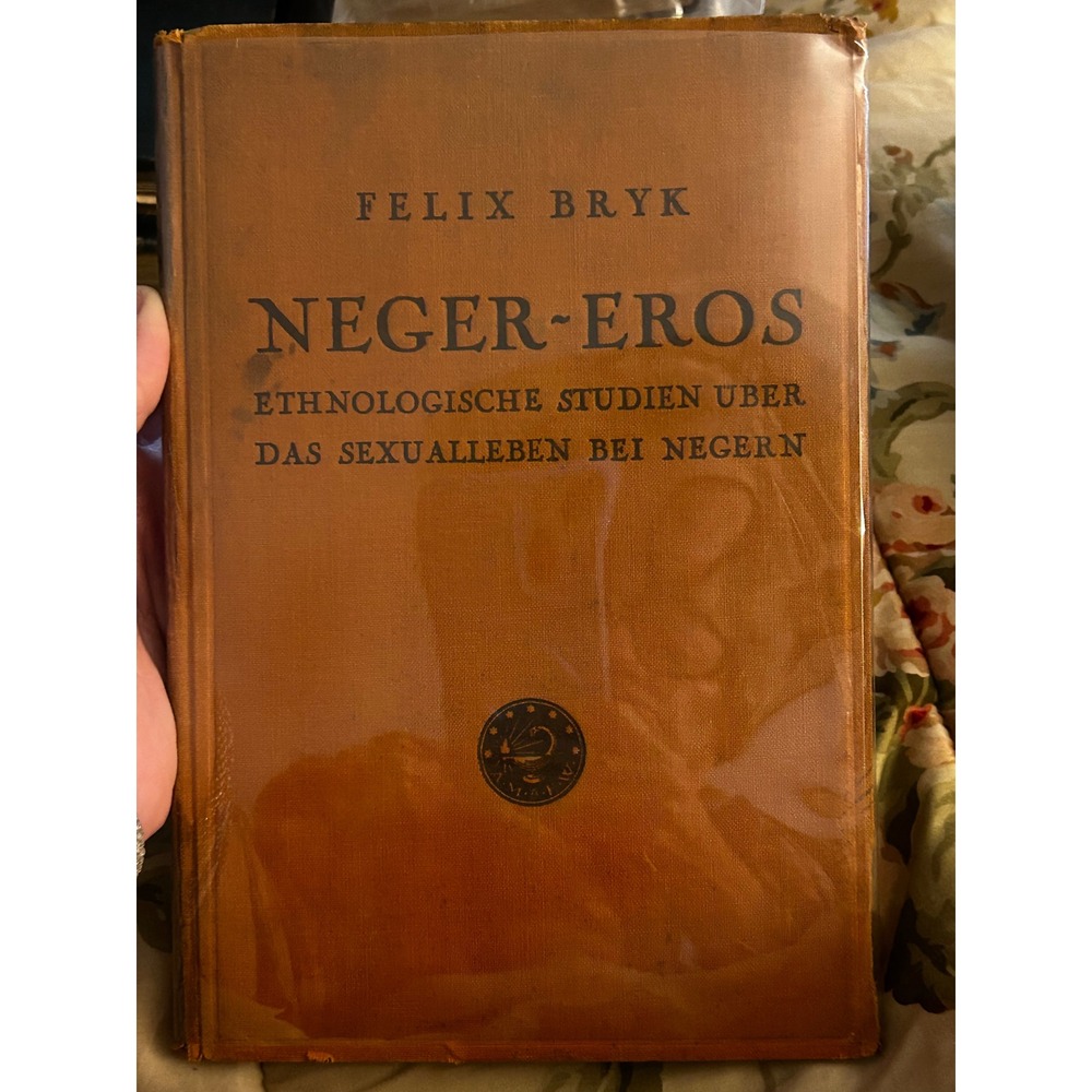 1928 Felix Bryk Neger-Eros German Ethnological Study SIGNED Inscribed Book RARE